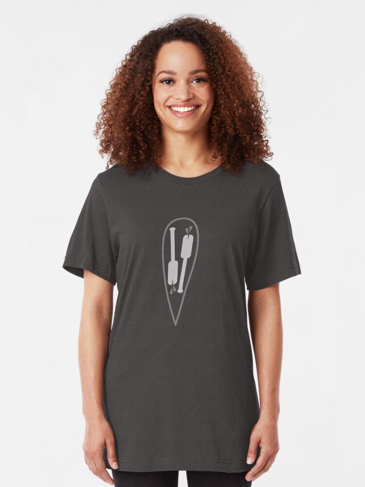 Alternate view of Board and Oars Vertical Slim Fit T-Shirt
