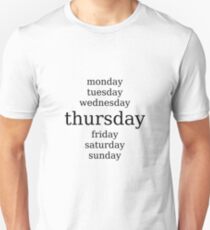 Thursday weekday Unisex T-Shirt