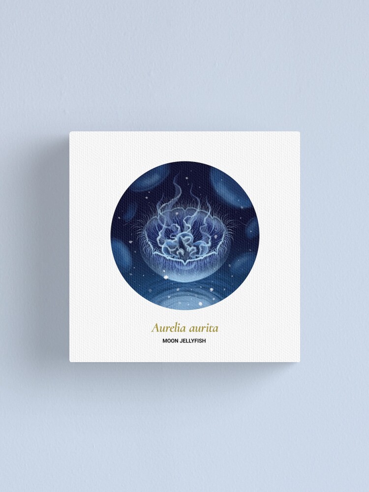 Alternate view of The Circles of Life: Moon Jellyfish Canvas Print