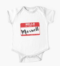 Hallo Mein Name ist Maxwell Namensschild Baby Body Kurzarm