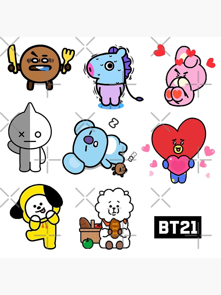  Bt21  Stickers  Korean Idol