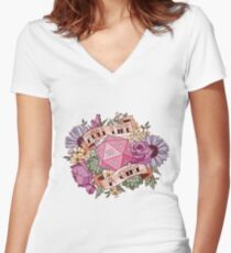 Roll Like a Girl Women's Fitted V-Neck T-Shirt