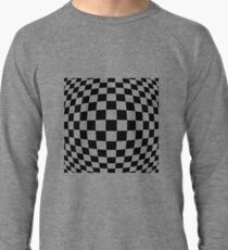 #black, #white, #chess, #checkered, #pattern, #flag, #board, #abstract, #chessboard, #checker, #square Lightweight Sweatshirt