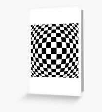 #black, #white, #chess, #checkered, #pattern, #flag, #board, #abstract, #chessboard, #checker, #square Greeting Card
