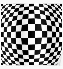 #black, #white, #chess, #checkered, #pattern, #flag, #board, #abstract, #chessboard, #checker, #square Poster