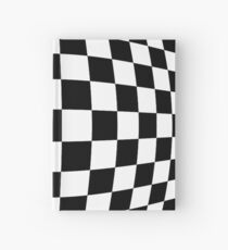 #black, #white, #chess, #checkered, #pattern, #flag, #board, #abstract, #chessboard, #checker, #square Hardcover Journal