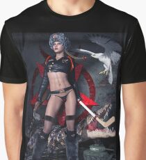 Russian Tank Witch Rusalka Graphic T-Shirt