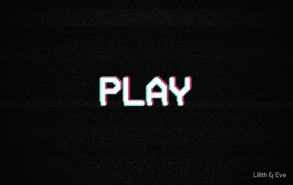 "Minimalist decor Play button VCR VHS Playstation Old school