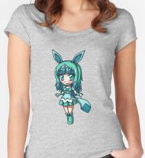 Glaceon Magical Girl Chibi Women's Fitted Scoop T-Shirt