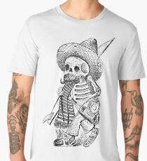 Boozy Mexican Skeleton Surfer Men's Premium T-Shirt
