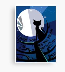 pusmeom - cat and moon Canvas Print