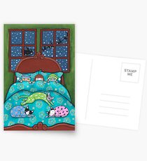 Bedtime With Cats Postcards