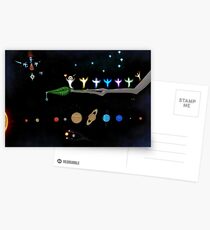 Sonnensystem Wassertropfen Postkarten