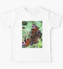 Photo macro shot butterfly peacock butterfly Kids Tee