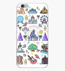 Happiest Place on Earth Collection. It's a Small World, Haunted Mansion, Princess Castle, Manatee, Ferris Wheel Theme Park. iPhone Case