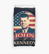 John F Kennedy American Banner T-Shirt Duvet Cover