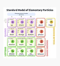 Elementary Particles - Standard Model Photographic Print