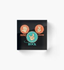Paper Scissors Rock Cool Design Acrylic Block