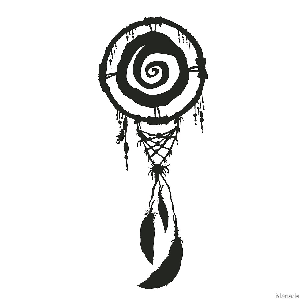 Dream Catcher Black Silhouette By Menada Redbubble   Flat,1000x1000,075,f.u3 