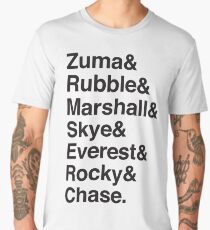 Zuma & Rubble & Marshall & Skye & Everest & Rocky & Chase (Dogs of Paw patrol) Men's Premium T-Shirt