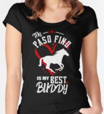 Paso fino horse graphic heart quote best buddy Women's Fitted Scoop T-Shirt