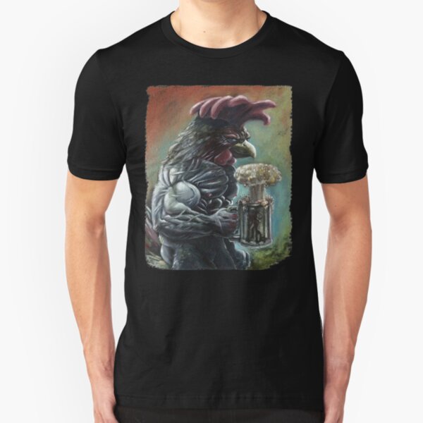 "Atomic Rooster" Oil Painting Slim Fit T-Shirt