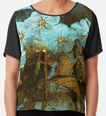 Fleurs en hiver/wintery floral Chiffon Top