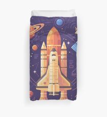 Space shuttle, Science Research, Planets Duvet Cover