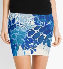bouquet bleu abstrai/abstract blue bouquet Mini Skirt