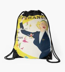 Vintage 1950's German Lufthansa Drawstring Bag