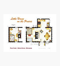 Floorplan of the LITTLE HOUSE ON THE PRAIRIE Photographic Print