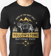 Yellowstone T shirt National Park Grey Wolf - Vintage Gifts Men Women Kids Youth Unisex T-Shirt