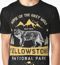 Yellowstone T shirt National Park Grey Wolf - Vintage Gifts Men Women Kids Youth Graphic T-Shirt