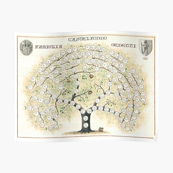 Original Genetti Family Tree Poster