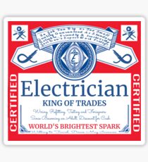 Funny Electrician Shirt Beer Drinking Retired Gift T-Shirt Sticker