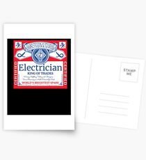 Funny Electrician Shirt Beer Drinking Retired Gift T-Shirt Postcards