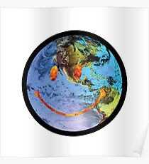 Travis Scott Astroworld Globe Smiley Poster
