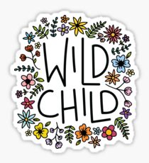 wild child flower design Sticker