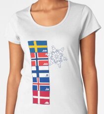 Nordic Cross Flags Women's Premium T-Shirt