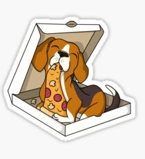 Beagle Pizza Lover Sticker