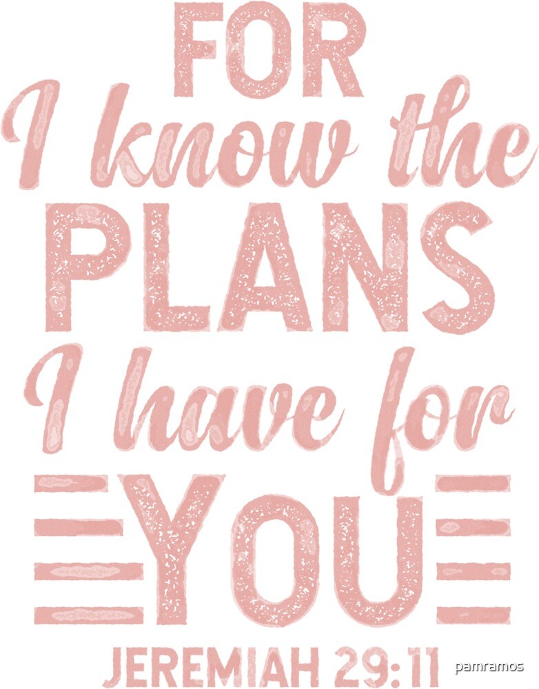 Jeremiah 29 11 Pink By Pamramos Redbubble