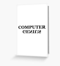 Computer genius Greeting Card