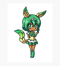 Leafeon Magical Girl Chibi Photographic Print