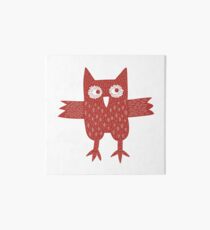 Red Owl Illustration Art Board