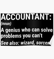 Funny Accountant Definition Solve Problems T-shirt Poster