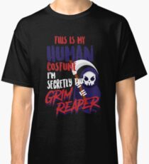 Grim Reaper Shirt Scary Halloween Costume T Shirt Classic T-Shirt