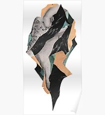 Abstract Brocken Island Planet Poster