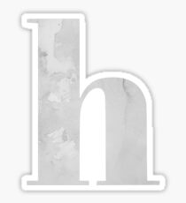 h - gray marble Sticker