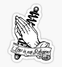 Praying Hands with Coilovers Sticker