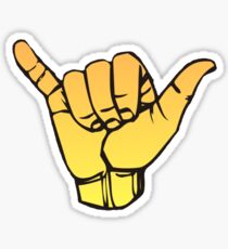 Yellow Ombre Shaka Sticker